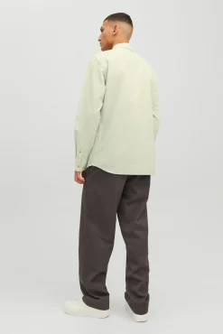 Camisa Lino Manga Larga