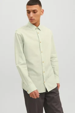 Camisa Lino Manga Larga