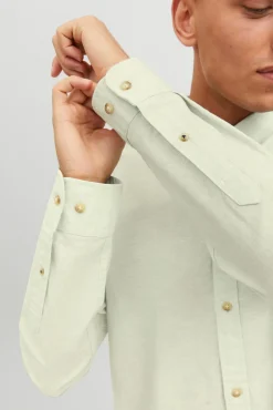 Camisa Lino Manga Larga