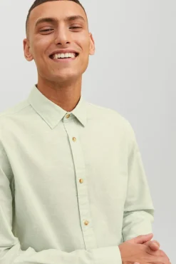 Camisa Lino Manga Larga