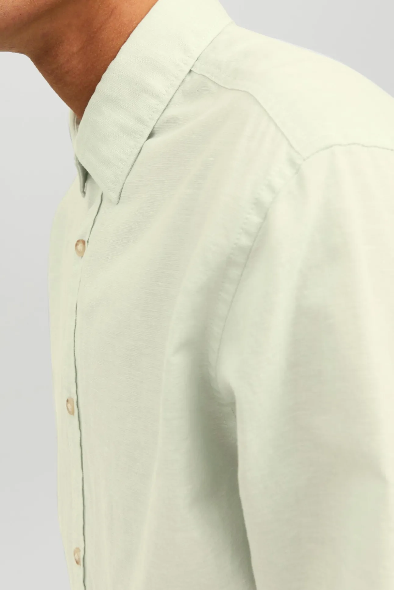 Camisa Lino Manga Larga