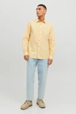 Camisa Lino Manga Larga