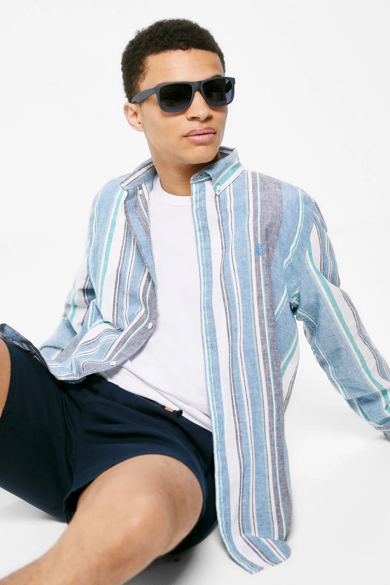 Camisa Lino Rayas