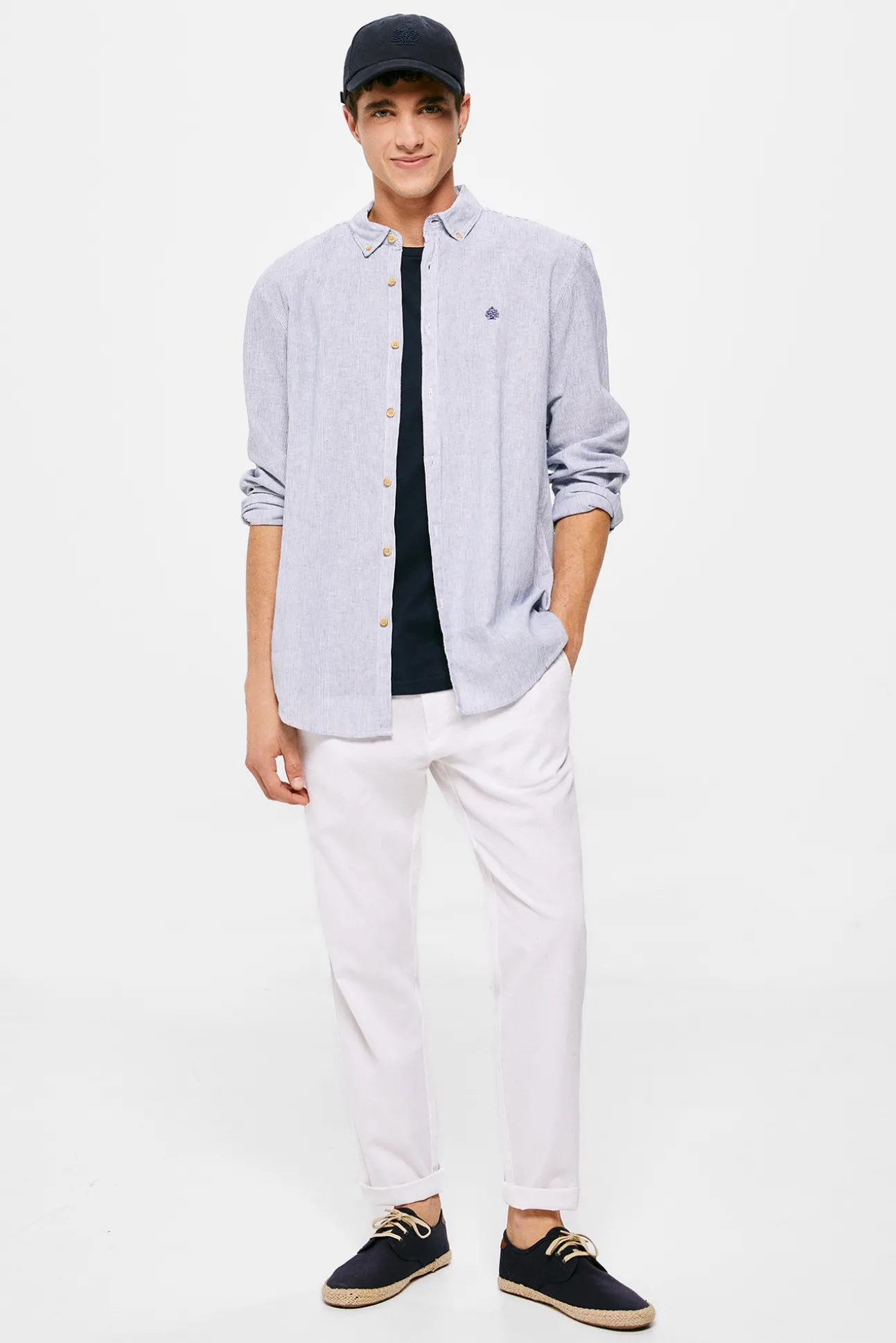 Camisa Lino Rayas