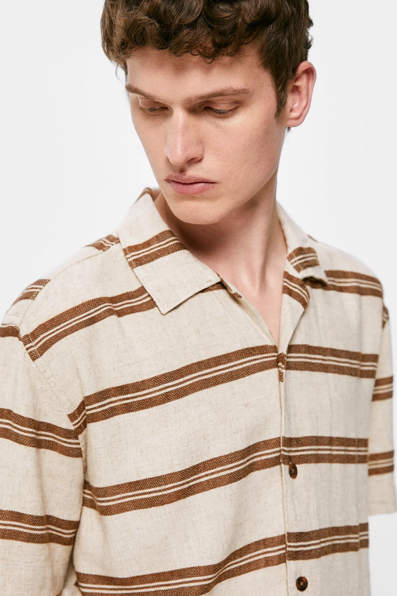 Camisa Lino Rayas