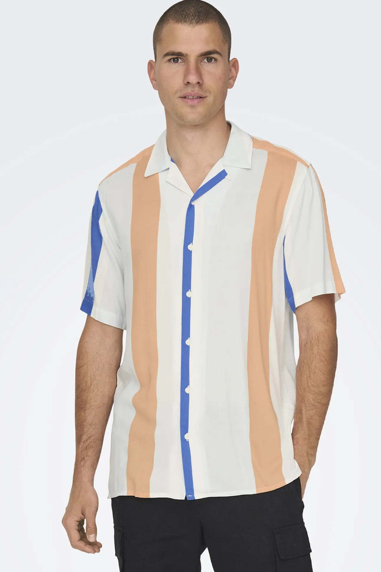Camisa Manga Corta Rayas