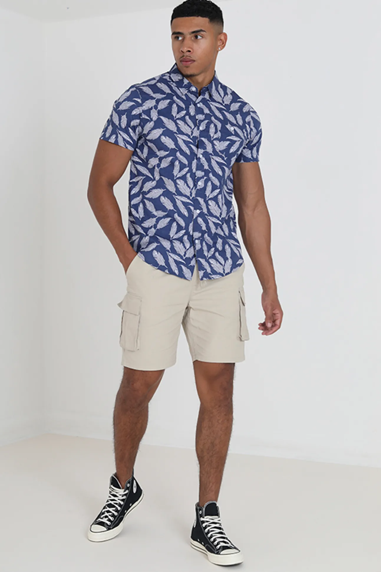 Camisa Manga Corta Y Estampada.