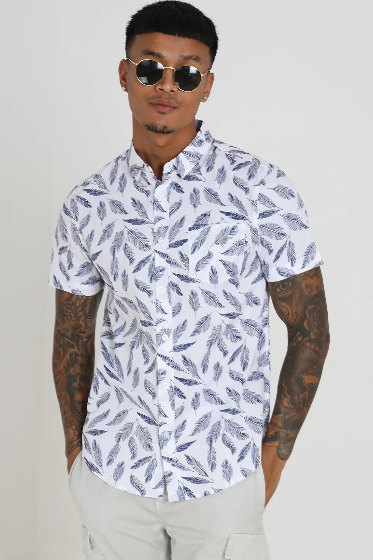 Camisa Manga Corta Y Estampada.