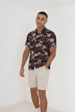 Camisa Manga Corta Y Estampada.