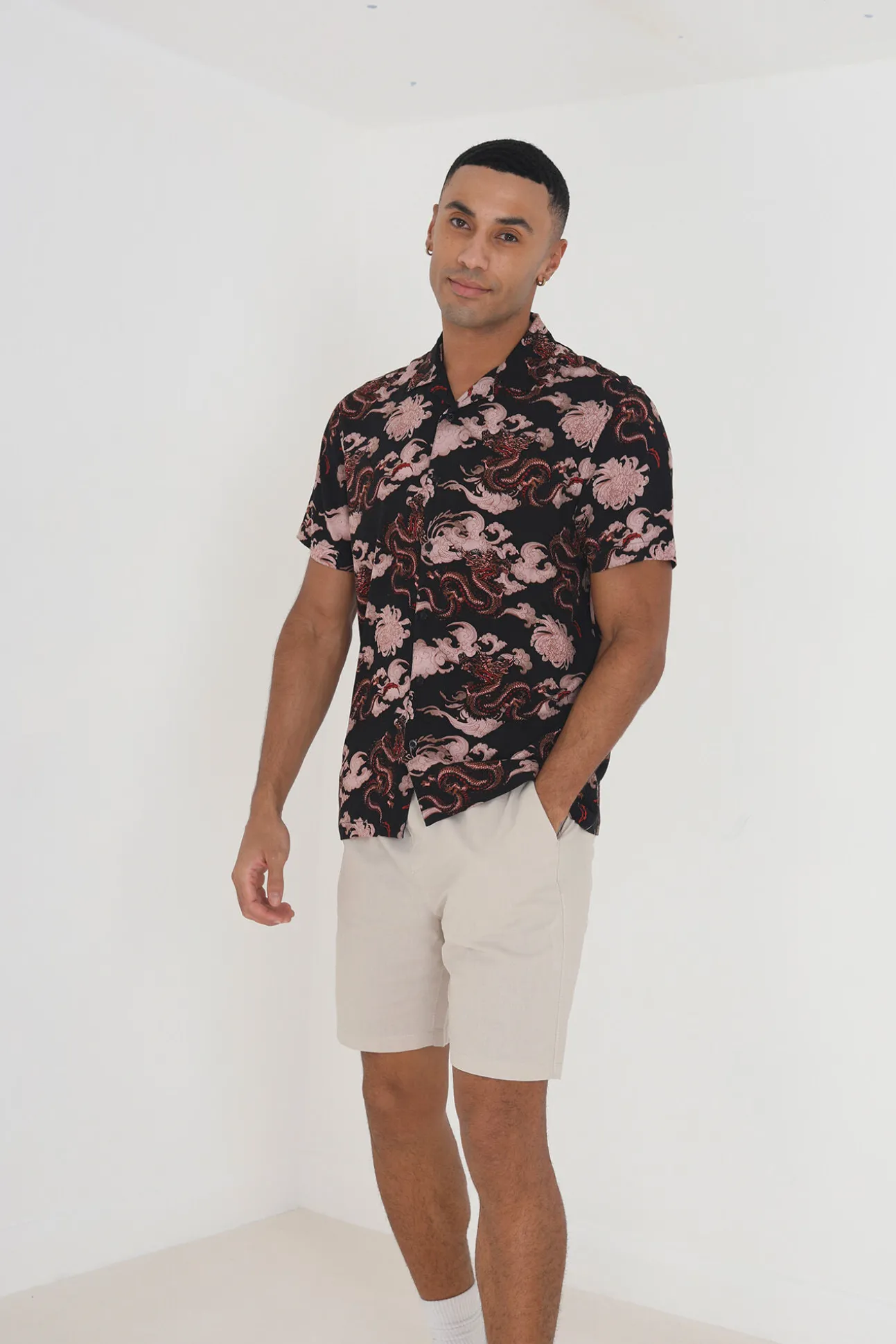 Camisa Manga Corta Y Estampada.
