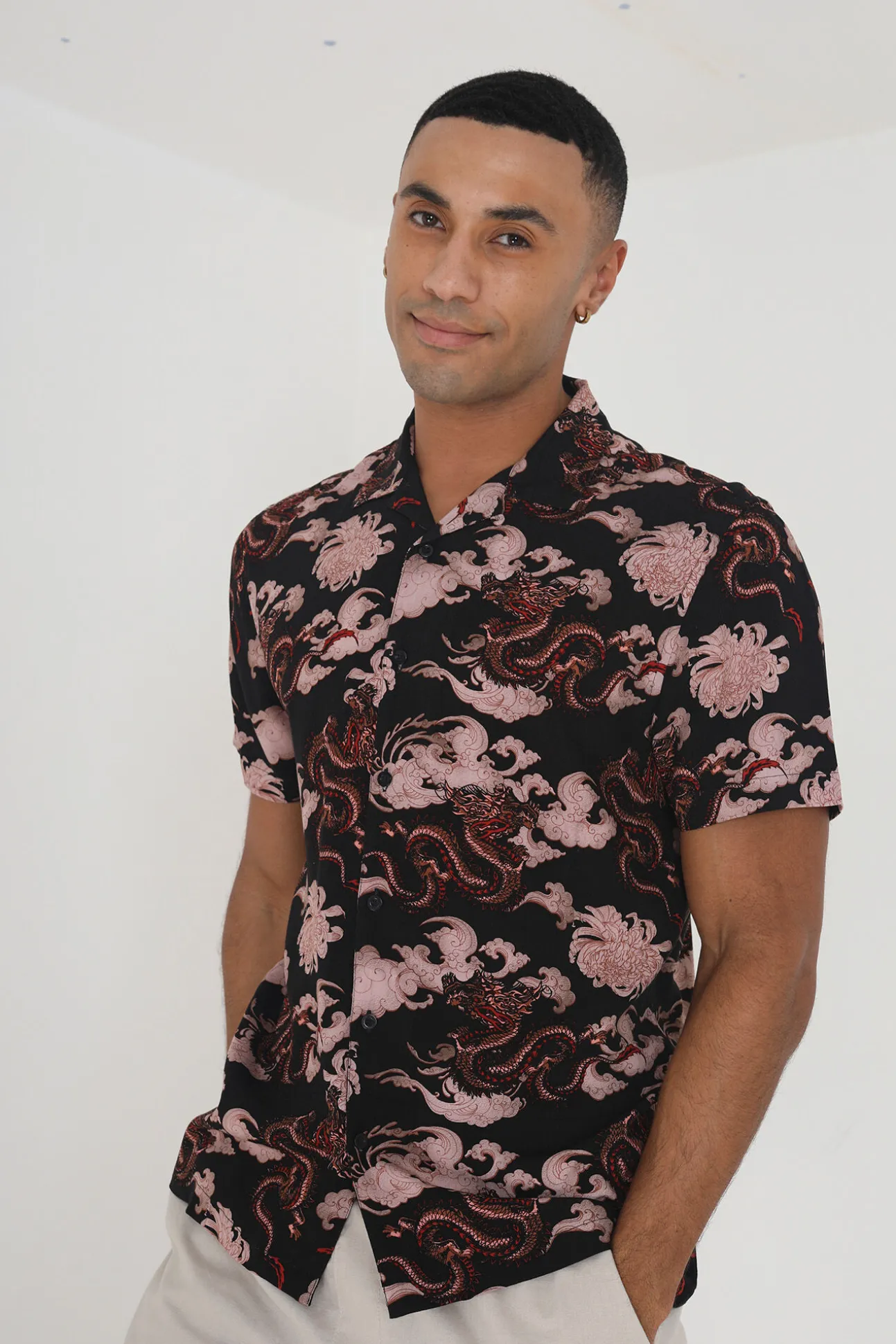 Camisa Manga Corta Y Estampada.