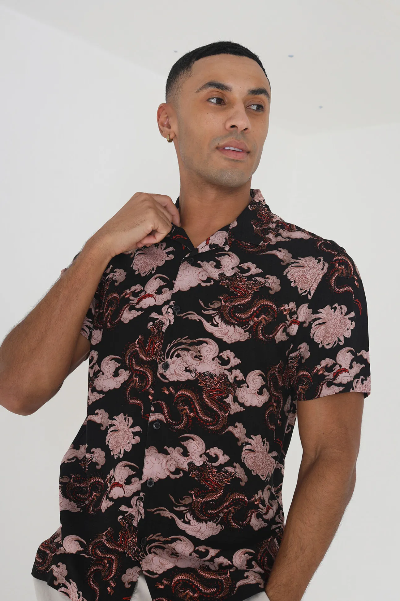 Camisa Manga Corta Y Estampada.