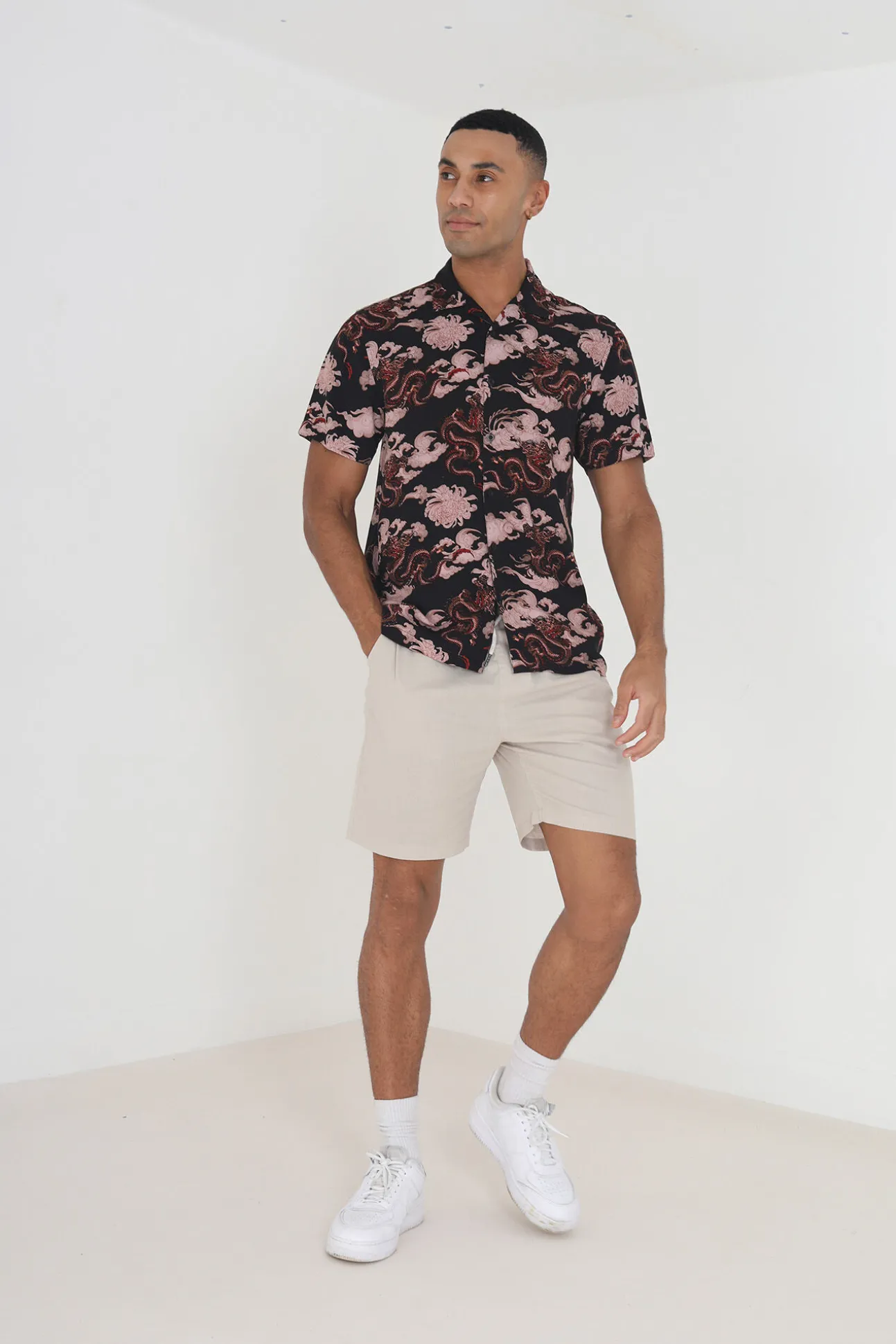 Camisa Manga Corta Y Estampada.