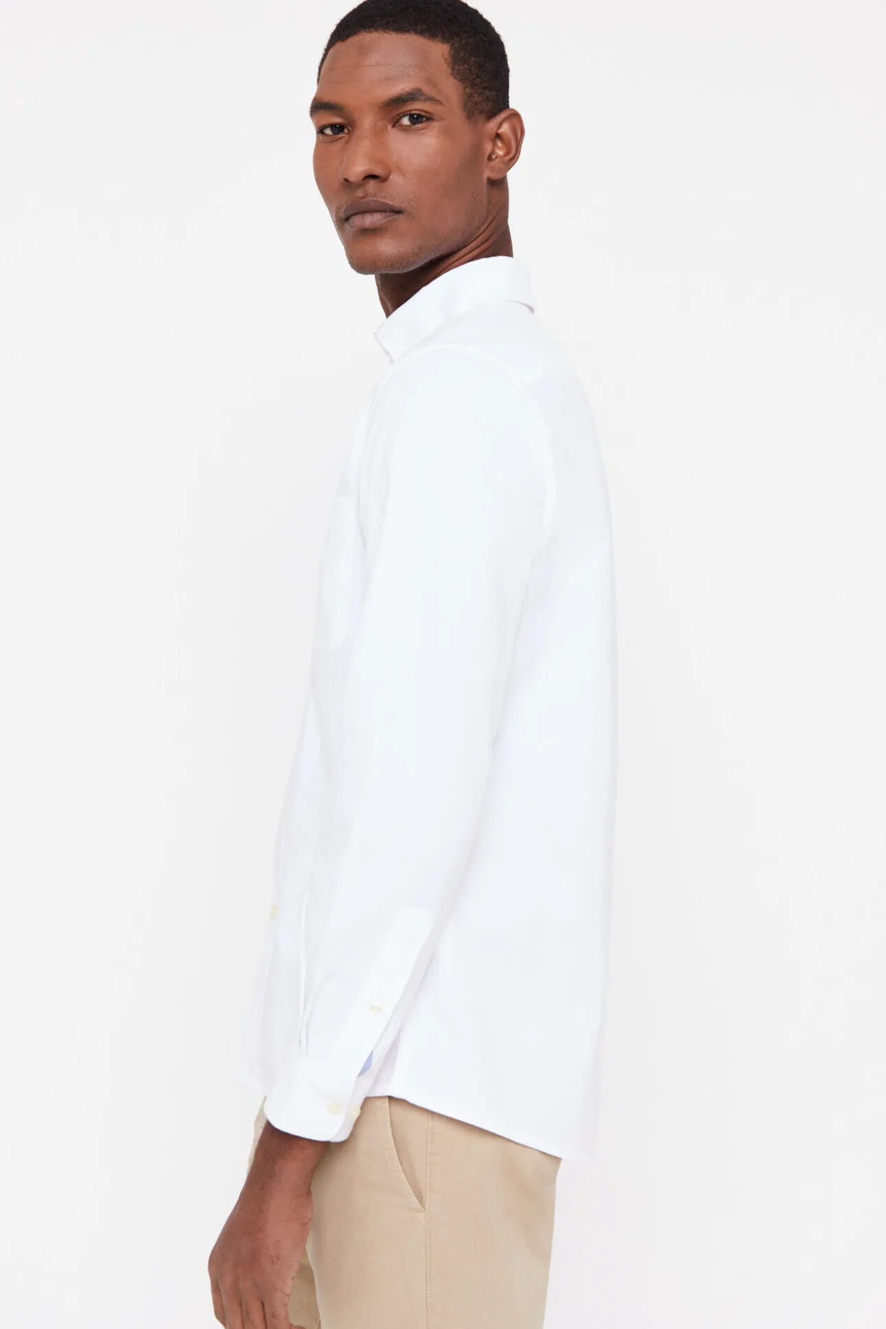 Camisa Oxford Liso Facil Plancha