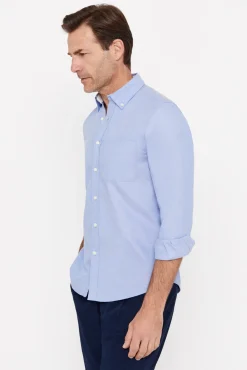 Camisa Oxford Liso Facil Plancha