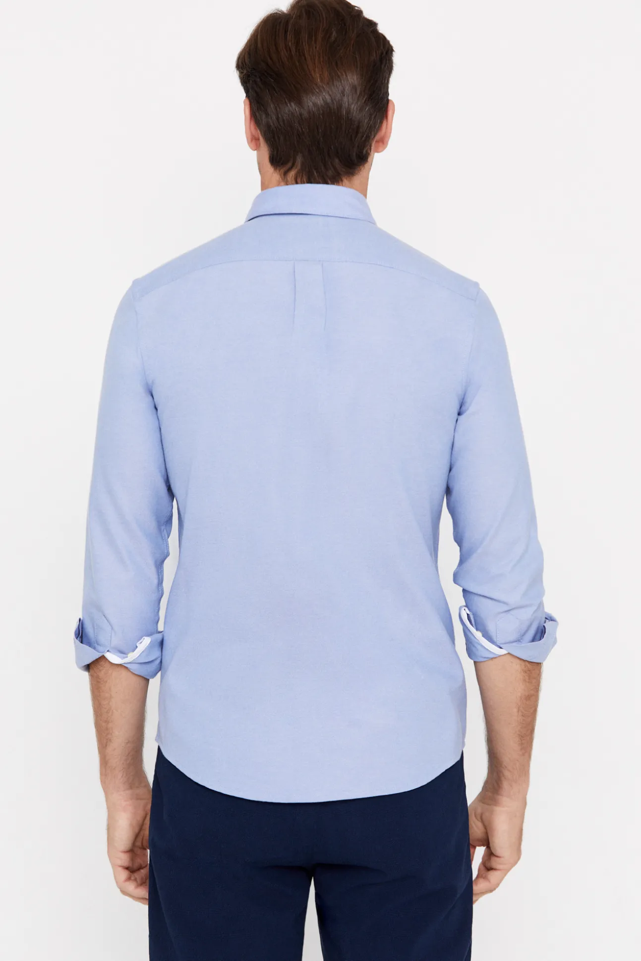 Camisa Oxford Liso Facil Plancha