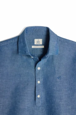 Camisa Polera Lino Manga Larga
