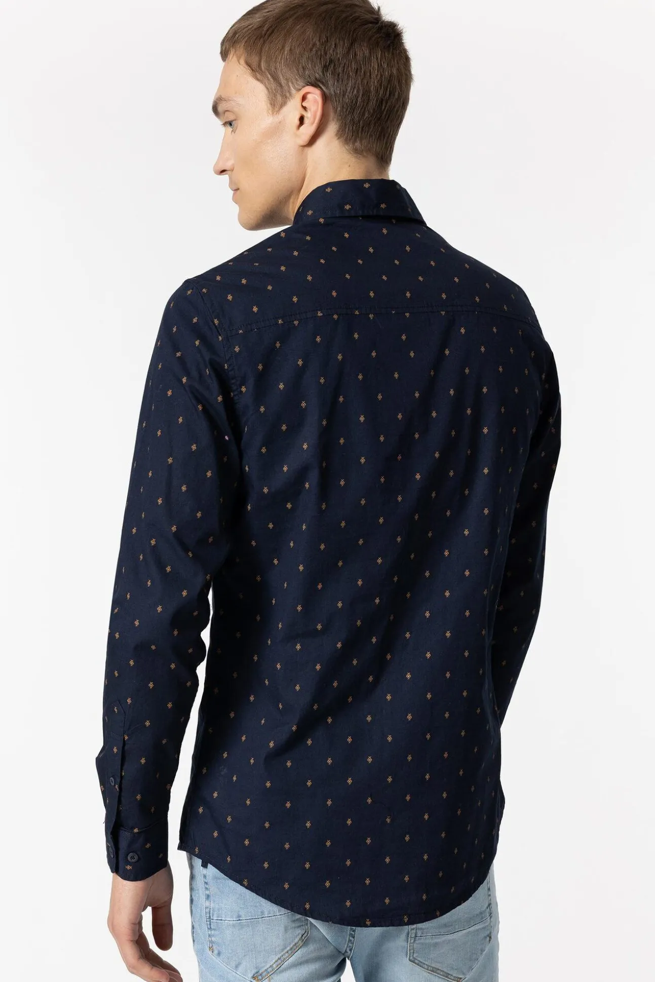 Camisa Popelin Slim Fit Estampada