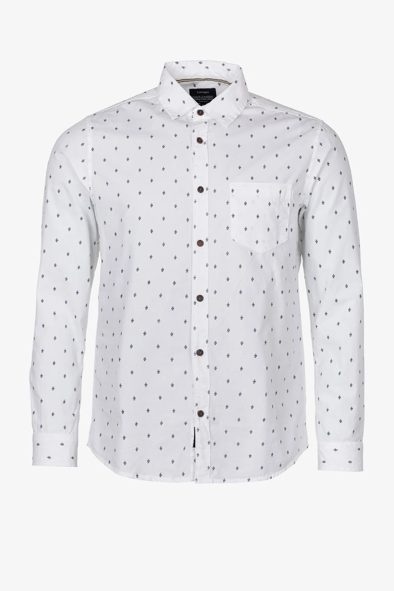 Camisa Popelin Slim Fit Estampada