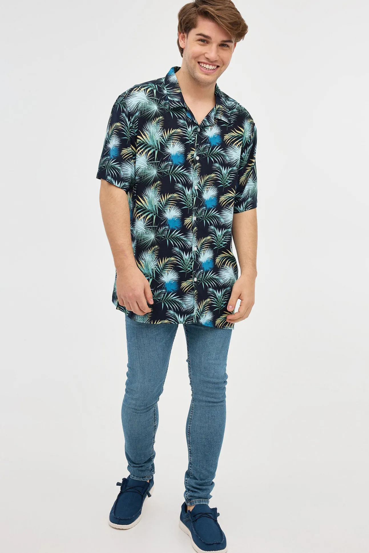 Camisa Print Hojas