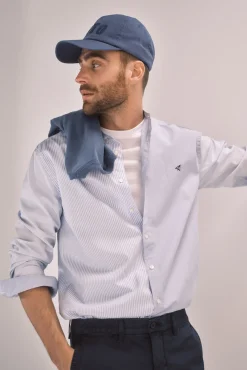 Camisa Slim Cuello Mao Estampado Rayas