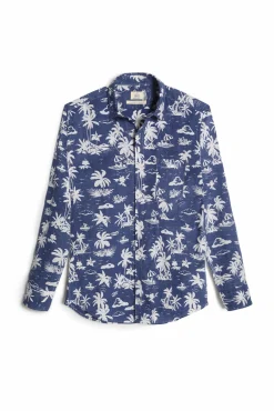 Camisa Slim Estampada Palmeras