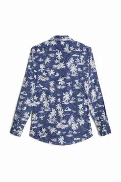 Camisa Slim Estampada Palmeras