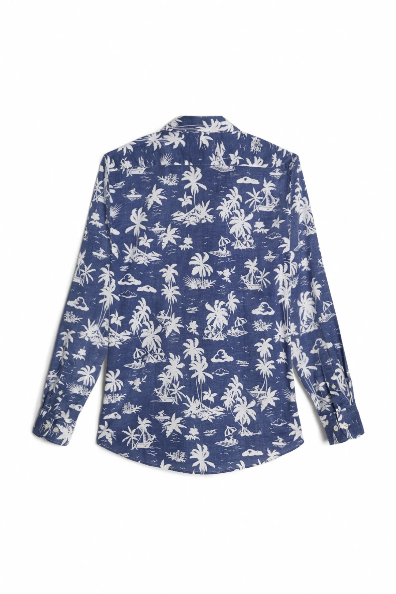 Camisa Slim Estampada Palmeras