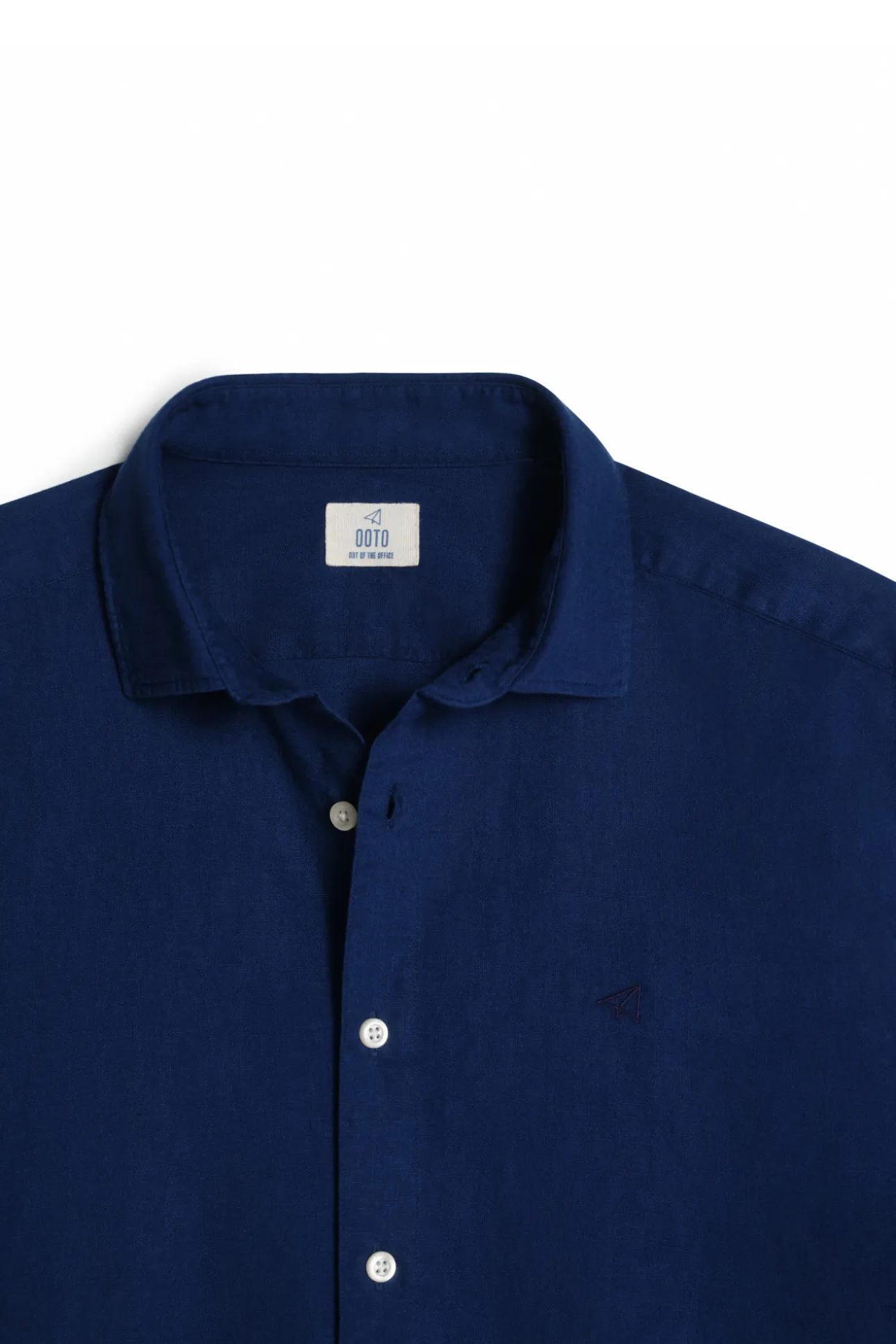 Camisa Slim Lino Manga Larga