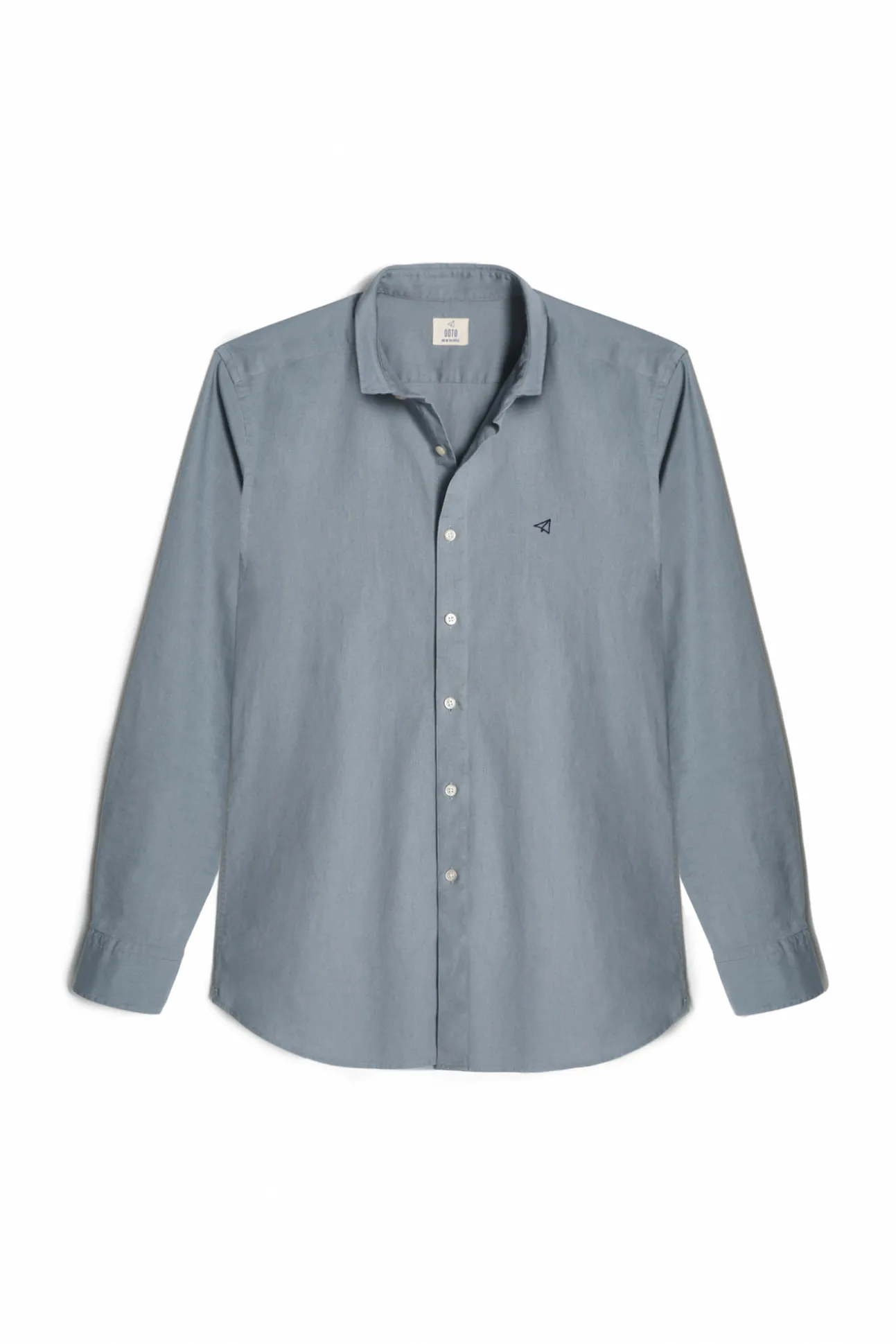 Camisa Slim Lino Manga Larga