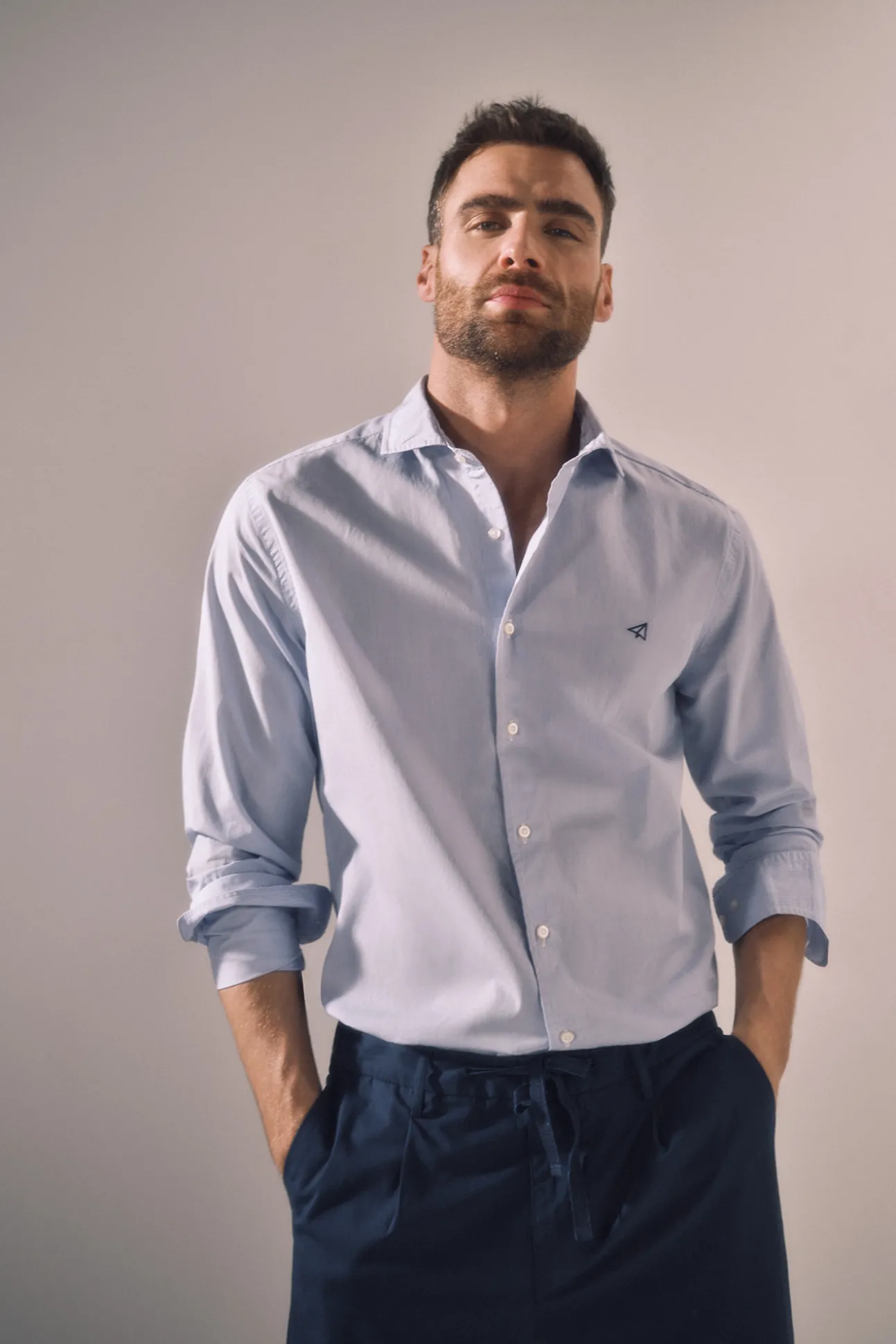 Camisa Slim Rayas Manga Larga