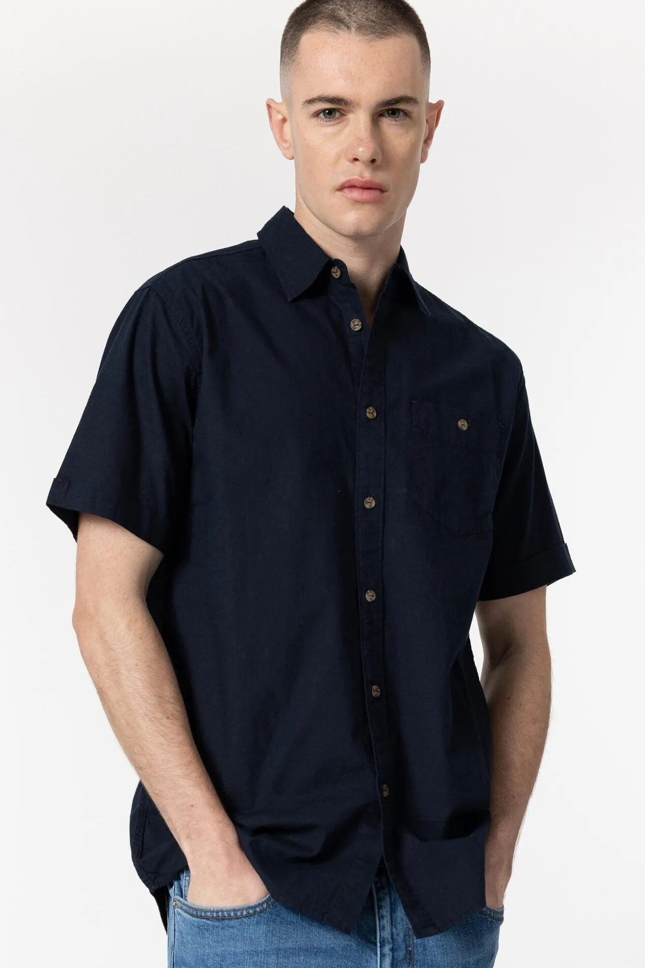 Camisa Slub Regular Fit