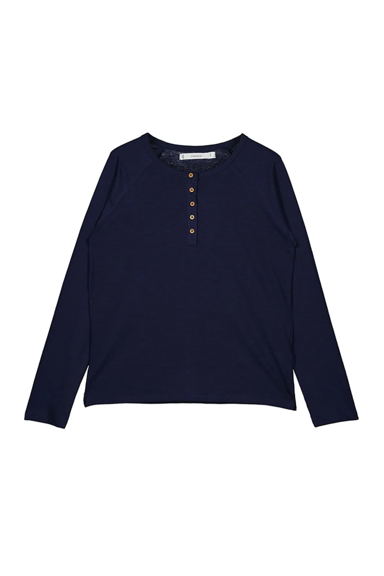 Camiseta Algodon Cuello Panadero Navy