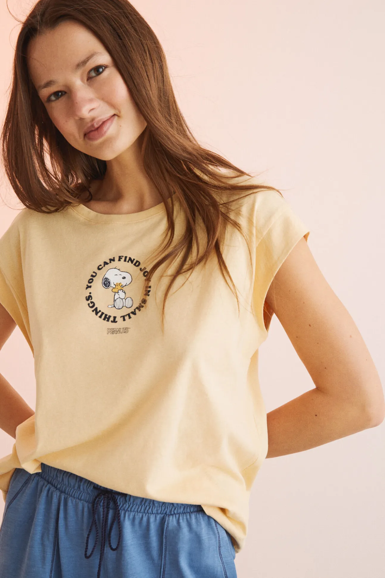 Camiseta Algodon Manga Corta Snoopy