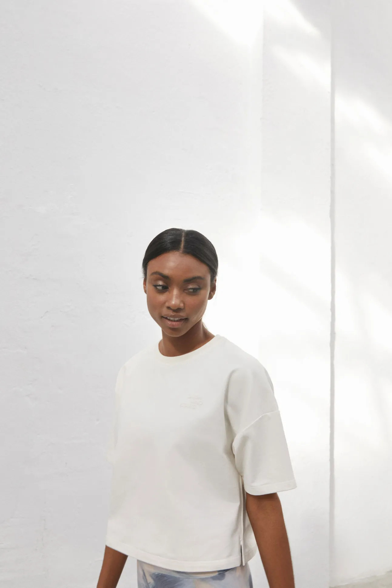 Camiseta Crop Blanca