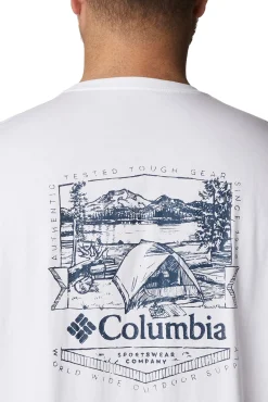 Camiseta De Manga Corta Con Estampado En La Espalda Columbia Rockaway River™ Para Hombre