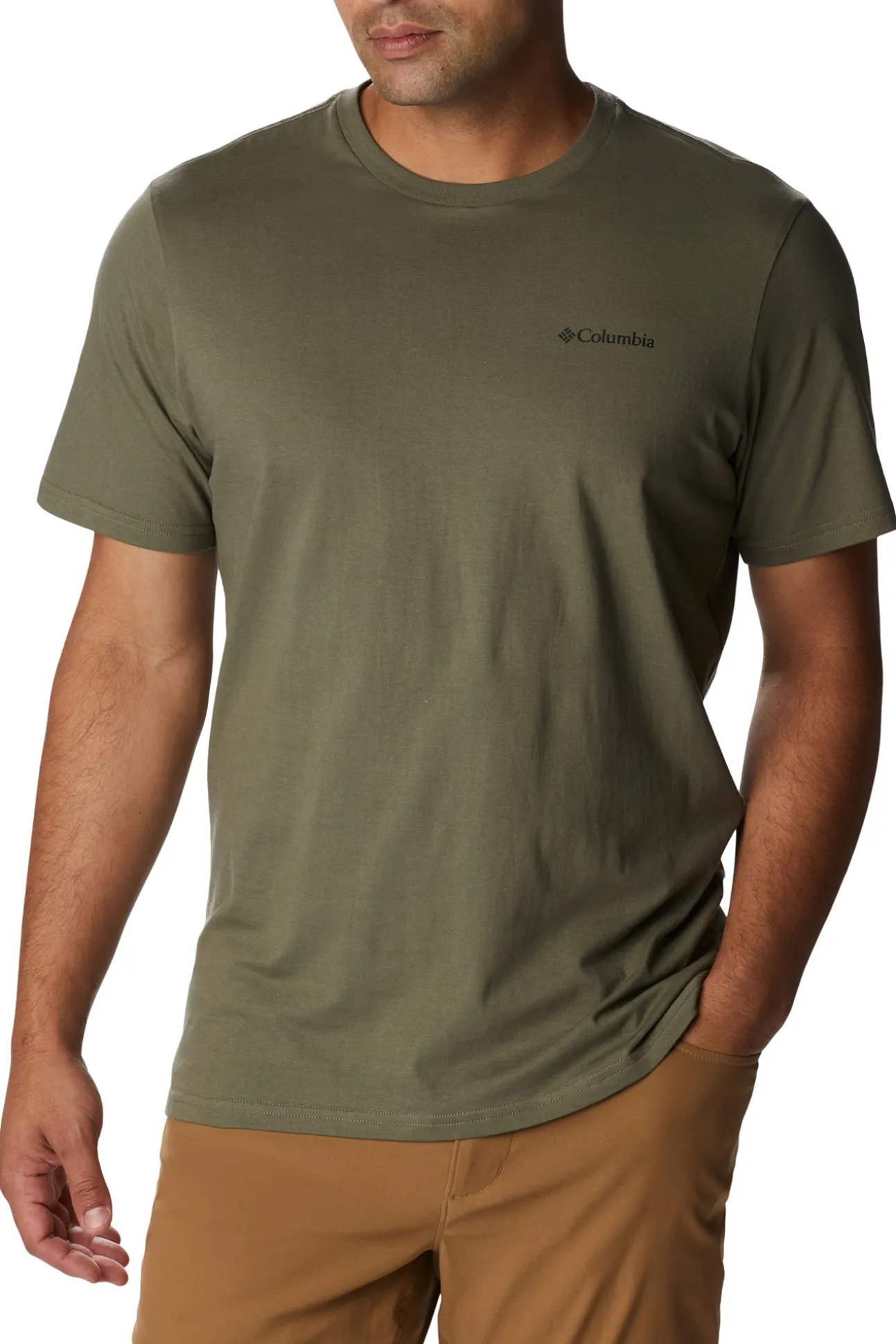 Camiseta De Manga Corta Con Estampado En La Espalda Columbia Rockaway River™ Para Hombre