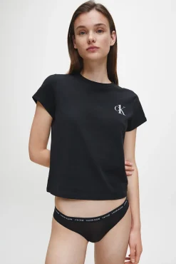 Camiseta De Manga Corta De Algodon Con Logotipo De Calvin Klein