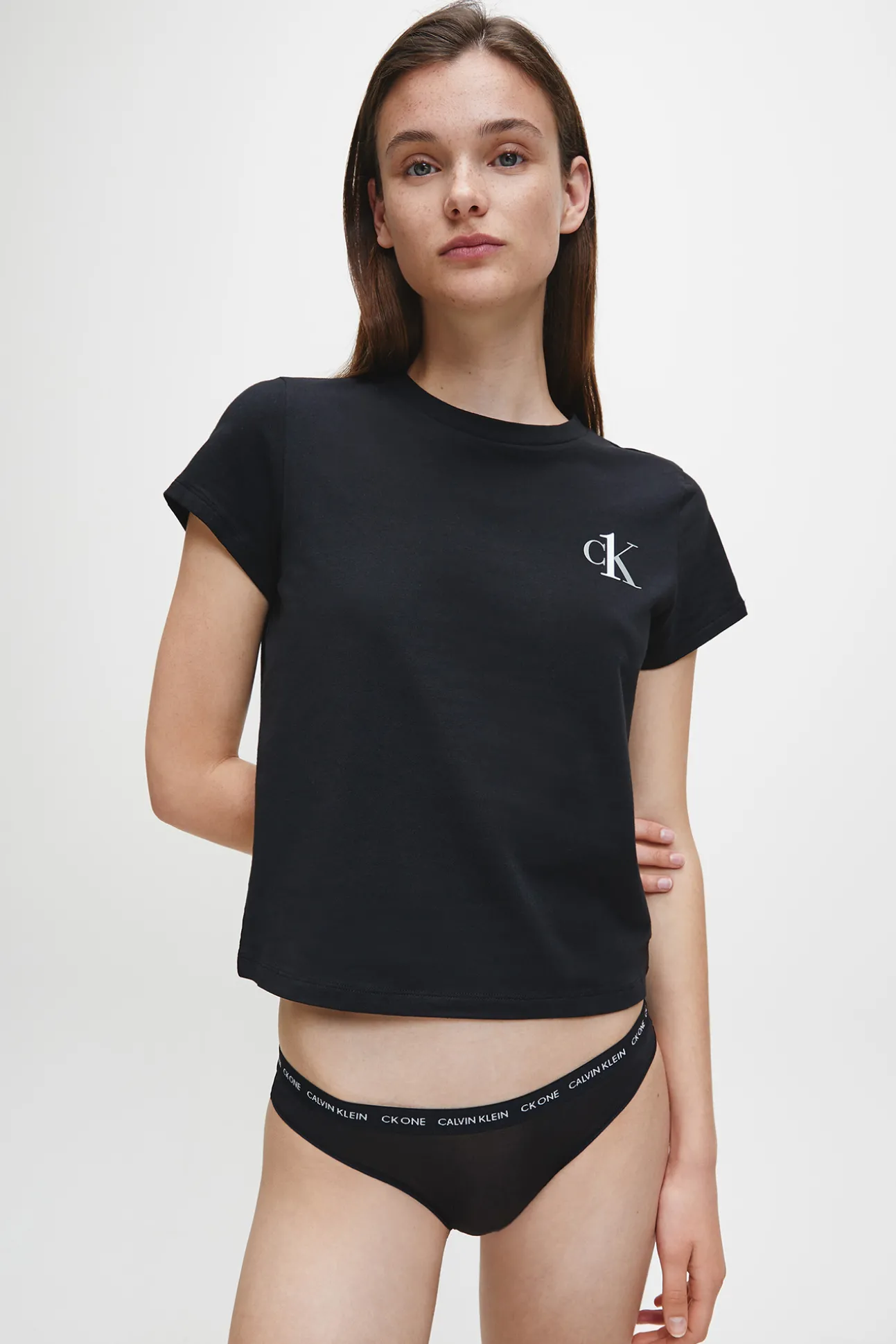 Camiseta De Manga Corta De Algodon Con Logotipo De Calvin Klein
