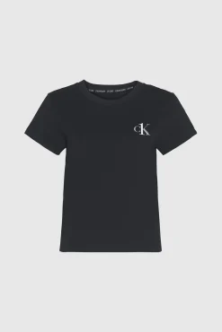 Camiseta De Manga Corta De Algodon Con Logotipo De Calvin Klein