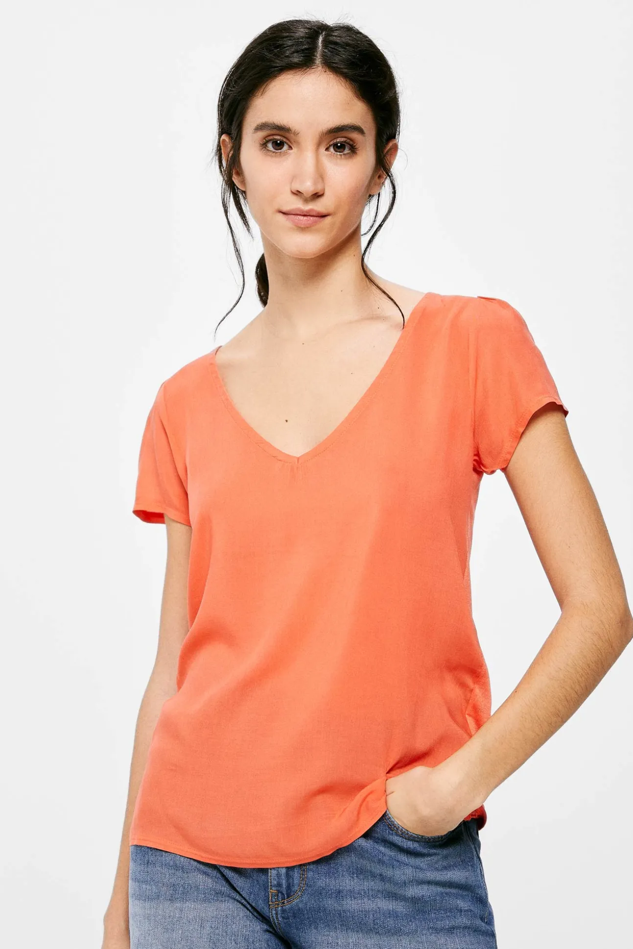 Camiseta Lisa Manga Tulipa