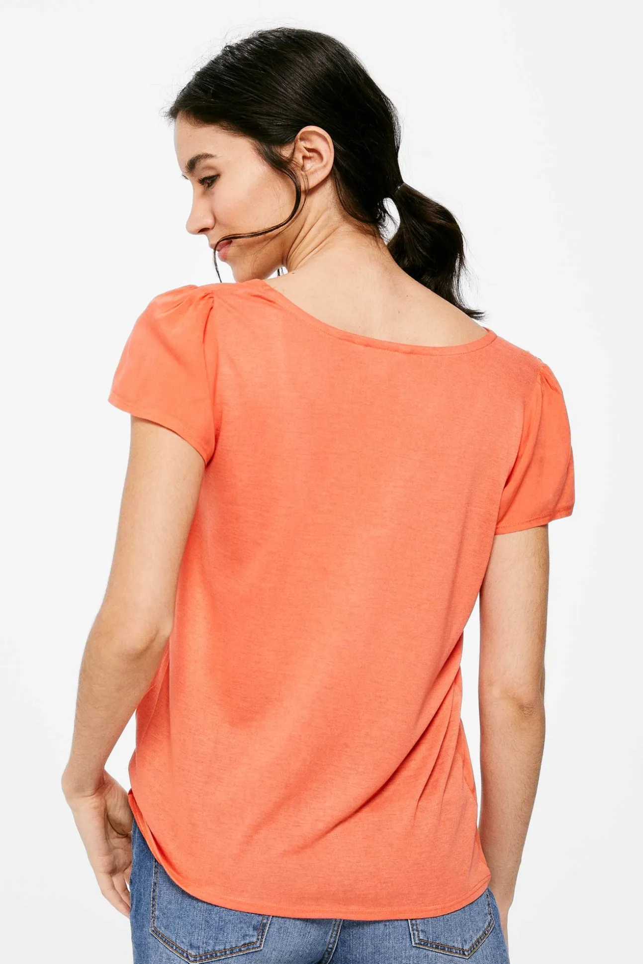 Camiseta Lisa Manga Tulipa