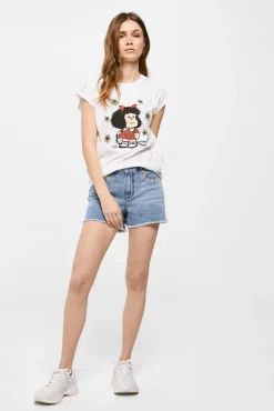 Camiseta Mafalda Crochet Hombros