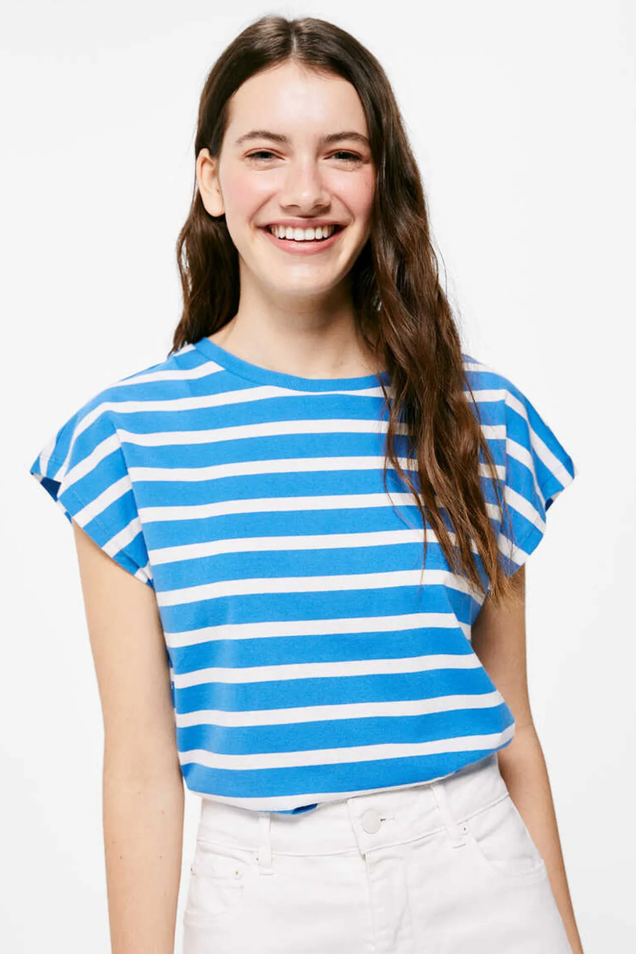 Camiseta Rayas Cuello Contraste