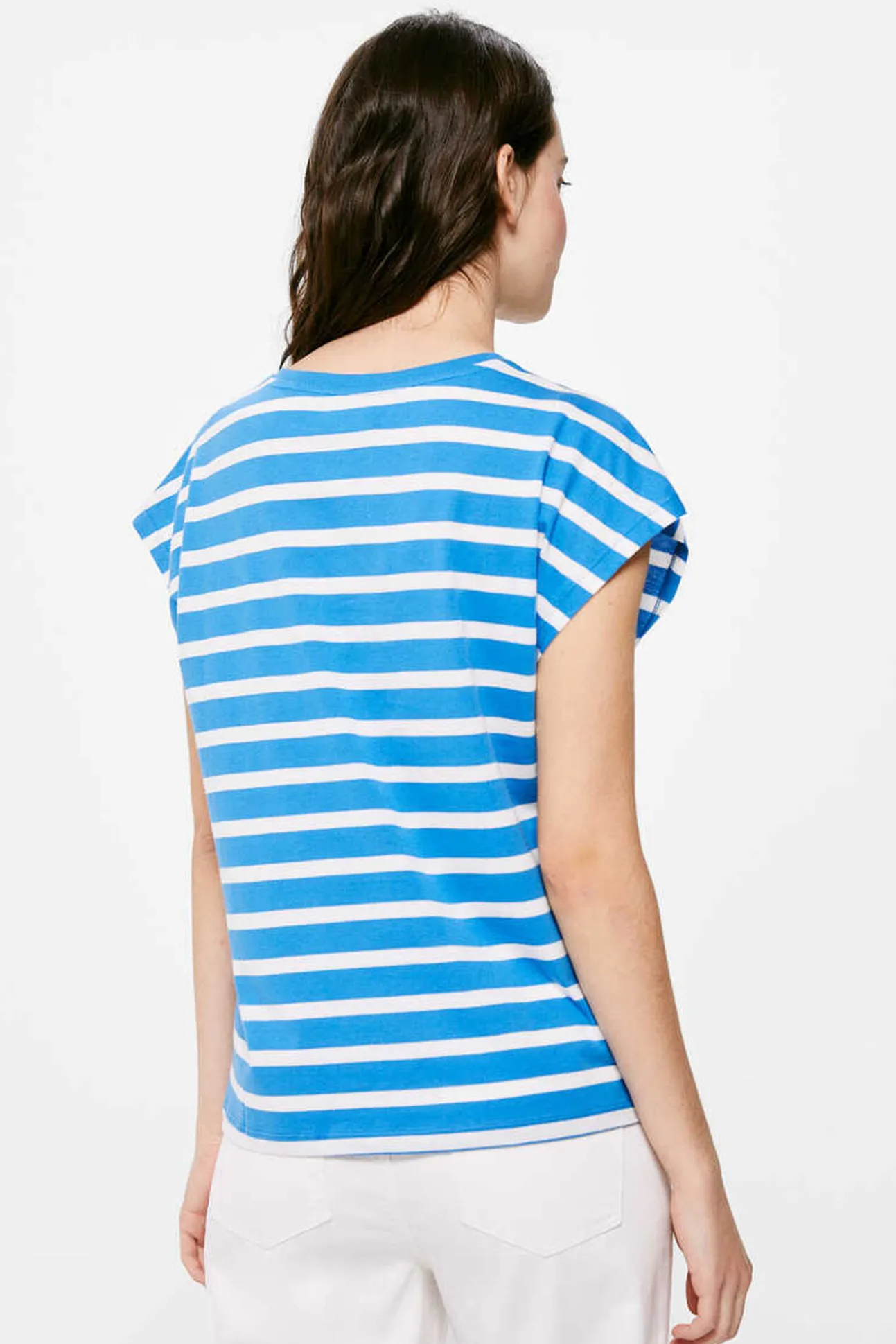 Camiseta Rayas Cuello Contraste