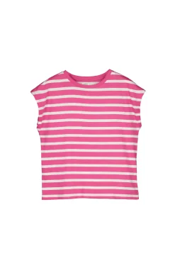 Camiseta Rayas Cuello Contraste