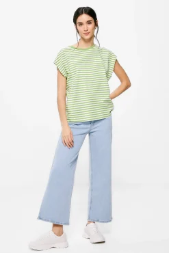 Camiseta Rayas Cuello Contraste