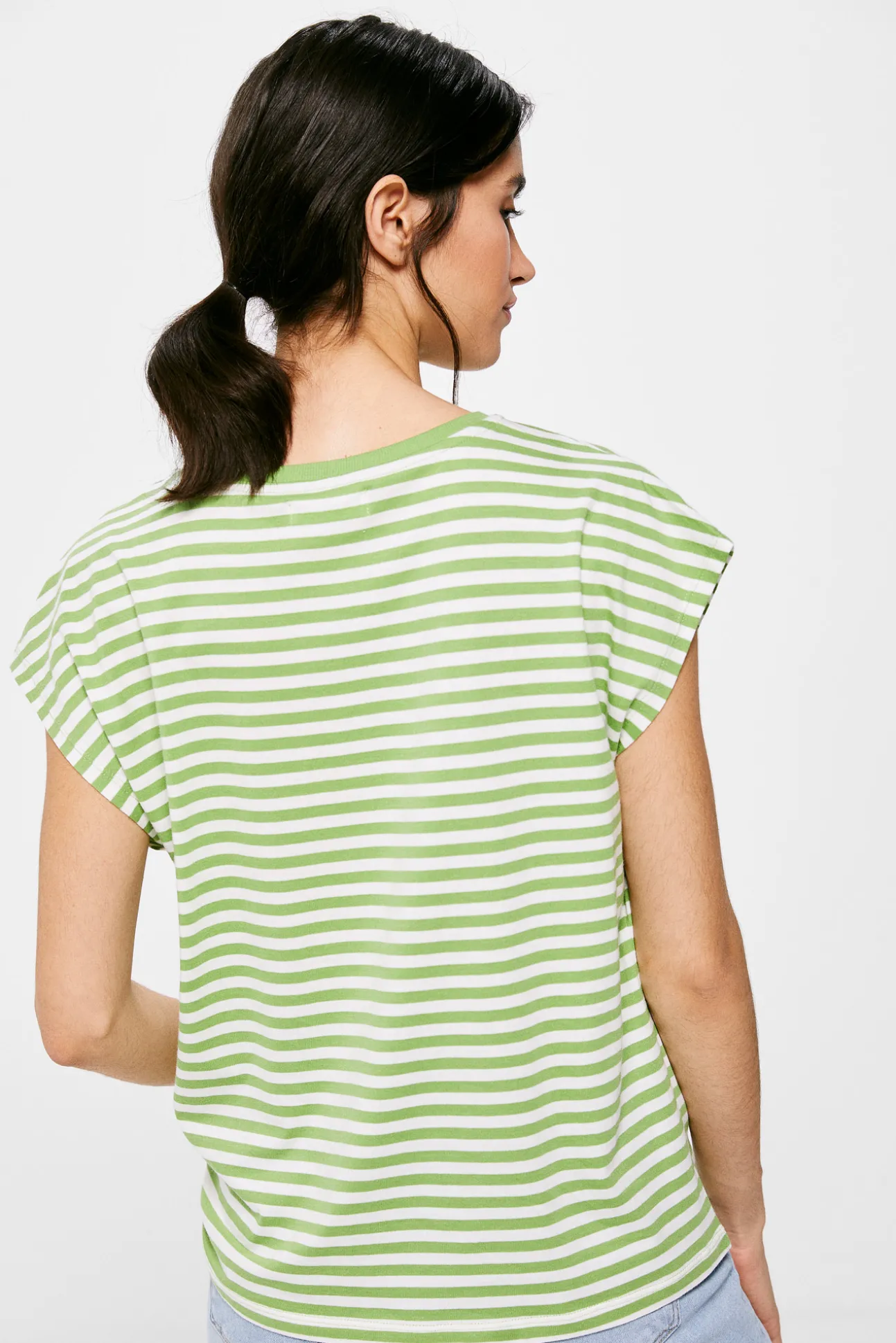 Camiseta Rayas Cuello Contraste