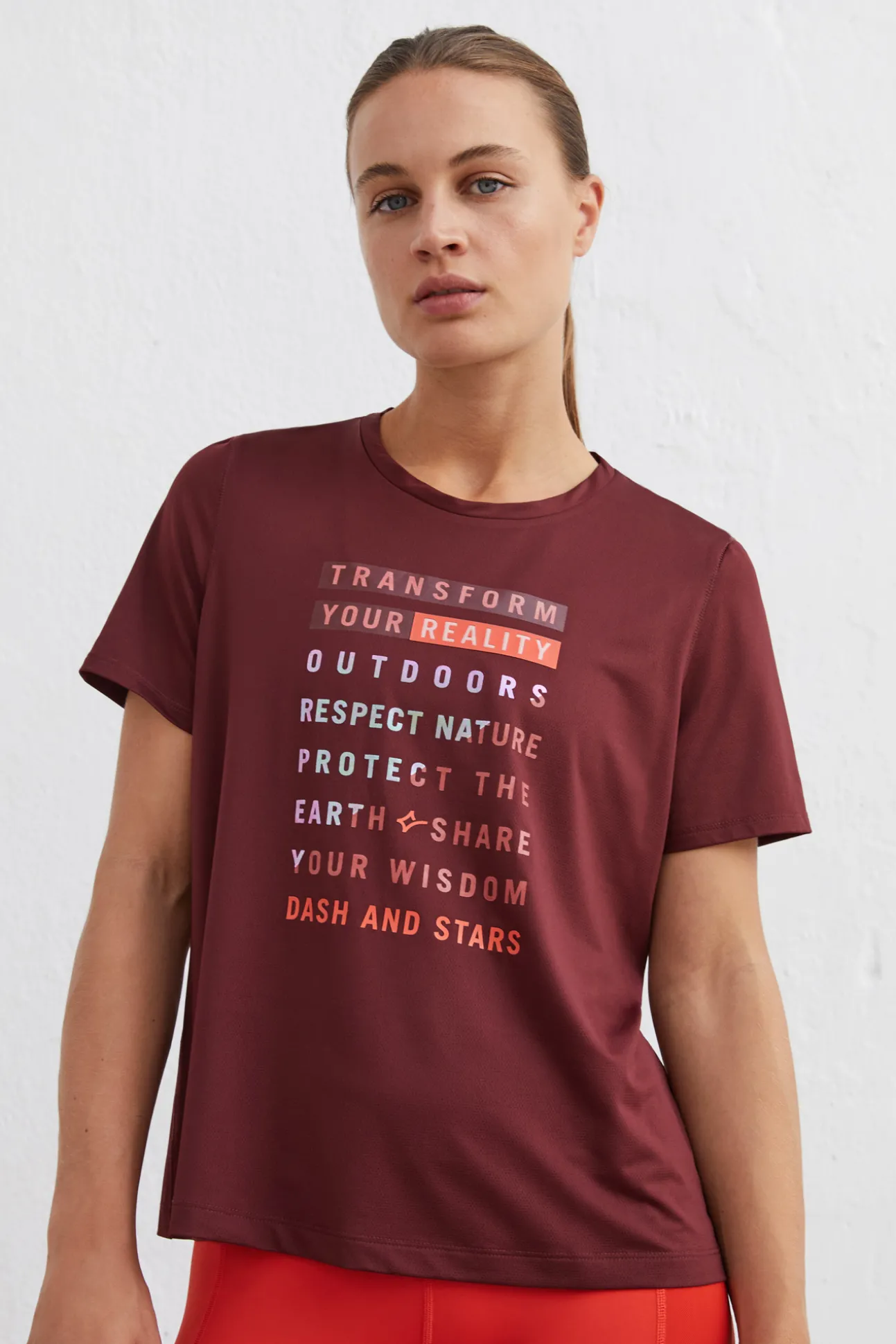 Camiseta Tecnica Transpirable Granate