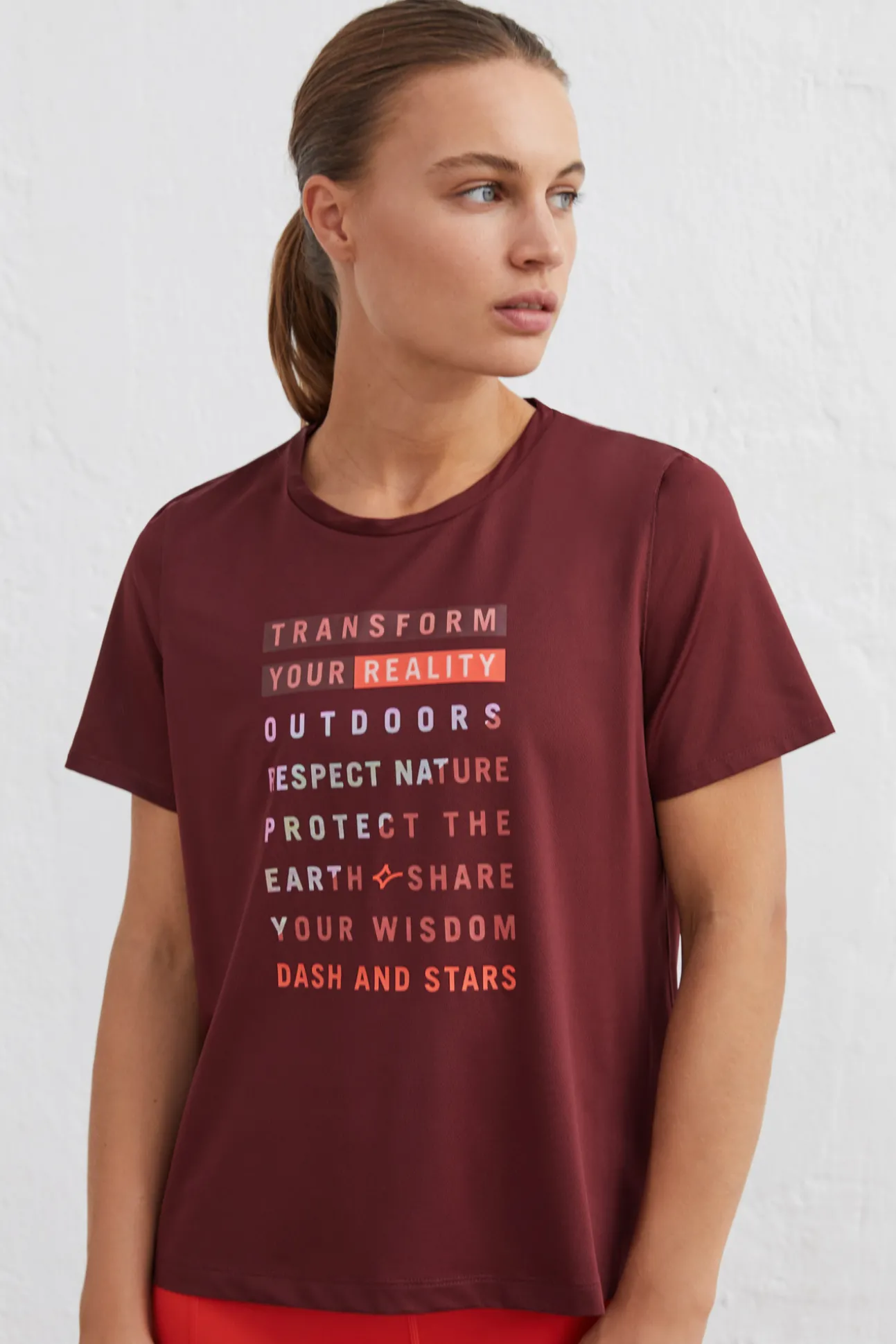 Camiseta Tecnica Transpirable Granate